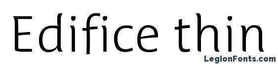 шрифт Edifice thin, бесплатный шрифт Edifice thin, предварительный просмотр шрифта Edifice thin