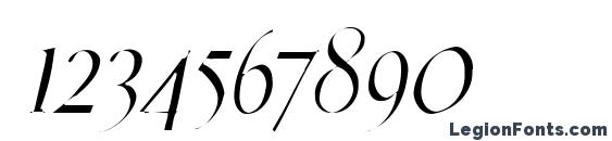 EffloresceGaunt Italic Font, Number Fonts