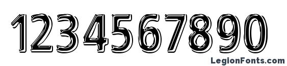 Efn black chrome Font, Number Fonts