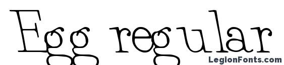 Egg regular font, free Egg regular font, preview Egg regular font