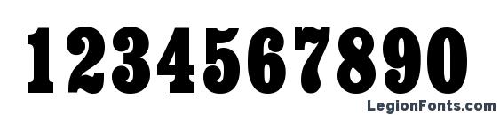 EgyptianCond Regular DB Font, Number Fonts