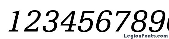 Egyptienne F LT 56 Italic Font, Number Fonts