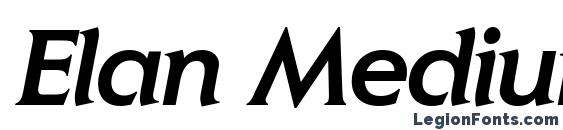 шрифт Elan MediumItalic, бесплатный шрифт Elan MediumItalic, предварительный просмотр шрифта Elan MediumItalic