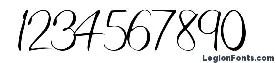 Elastic regular Font, Number Fonts