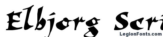 шрифт Elbjorg Script, бесплатный шрифт Elbjorg Script, предварительный просмотр шрифта Elbjorg Script
