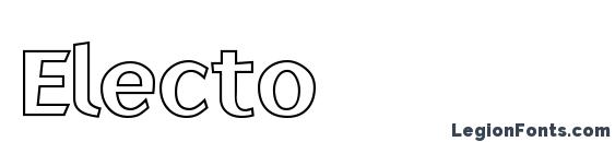 шрифт Electo, бесплатный шрифт Electo, предварительный просмотр шрифта Electo