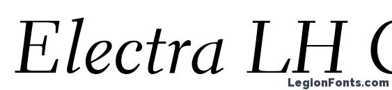 шрифт Electra LH Cursive Oldstyle Figures, бесплатный шрифт Electra LH Cursive Oldstyle Figures, предварительный просмотр шрифта Electra LH Cursive Oldstyle Figures