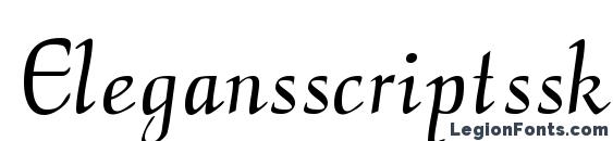 шрифт Elegansscriptssk, бесплатный шрифт Elegansscriptssk, предварительный просмотр шрифта Elegansscriptssk