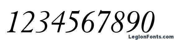 Elegant Garamond Italic BT Font, Number Fonts