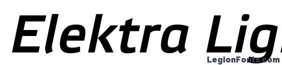 Шрифт Elektra Light Pro Bold Italic