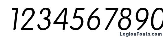Elementary SF Italic Font, Number Fonts