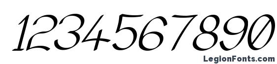 Elfar normal italic g98 Font, Number Fonts