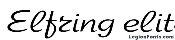 шрифт Elfring elitelight, бесплатный шрифт Elfring elitelight, предварительный просмотр шрифта Elfring elitelight