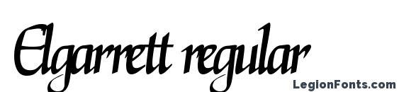 Elgarrett regular font, free Elgarrett regular font, preview Elgarrett regular font