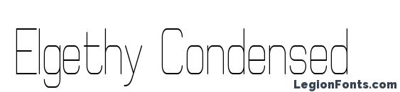 Elgethy Condensed Font