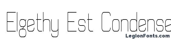 Elgethy Est Condensed Font