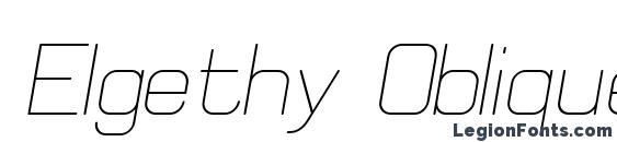 Elgethy Oblique font, free Elgethy Oblique font, preview Elgethy Oblique font