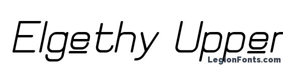 Elgethy Upper Bold Oblique Font