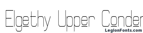 Elgethy Upper Condensed Font