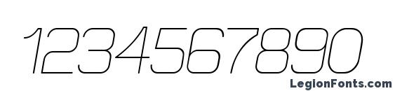 Elgethy Upper Oblique Font, Number Fonts