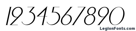 Elisia Italic Font, Number Fonts