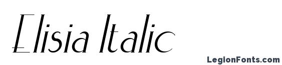 Шрифт Elisia Italic