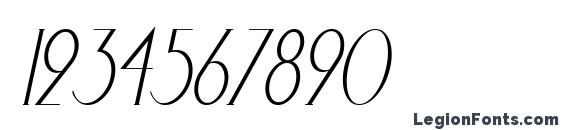 ElisiaCondensed Italic Font, Number Fonts