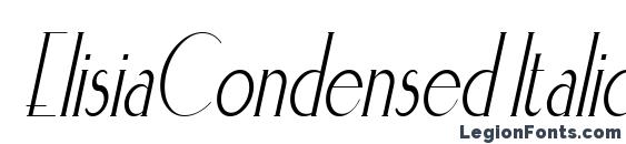 ElisiaCondensed Italic Font