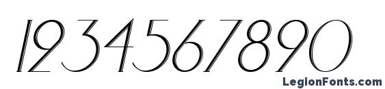 ElisiaInline Italic Font, Number Fonts
