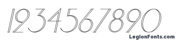 ElisiaOpenface Italic Font, Number Fonts