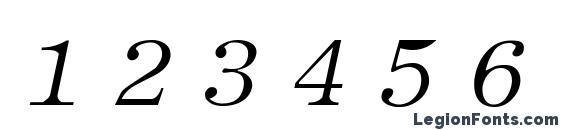 Elite italic Font, Number Fonts