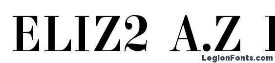 ELIZ2 A.Z PS Bold font, free ELIZ2 A.Z PS Bold font, preview ELIZ2 A.Z PS Bold font