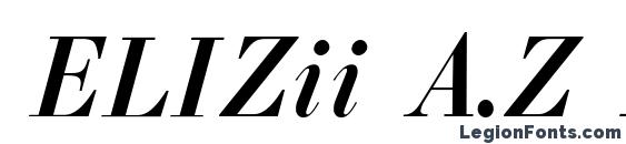 Шрифт ELIZii A.Z PS Medium Italic