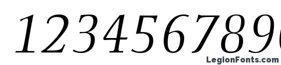 EllingtonMTStd LightItalic Font, Number Fonts