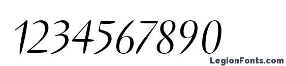 Ellipse ITC Italic Font, Number Fonts