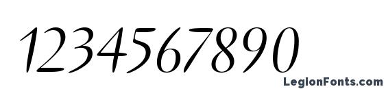Ellipse ITC TT Italic Font, Number Fonts