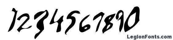 Elmore Italic Font, Number Fonts