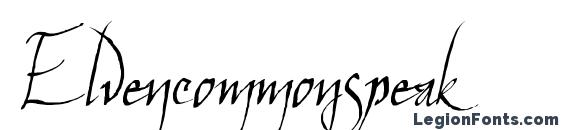Elvencommonspeak font, free Elvencommonspeak font, preview Elvencommonspeak font