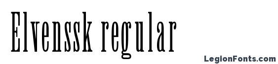 Elvenssk regular Font, All Fonts