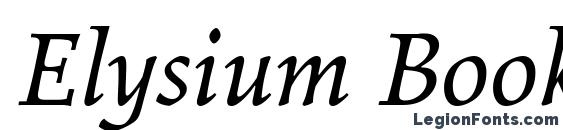 Elysium Book Italic Plain font, free Elysium Book Italic Plain font, preview Elysium Book Italic Plain font