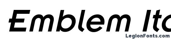 Emblem Italic Font