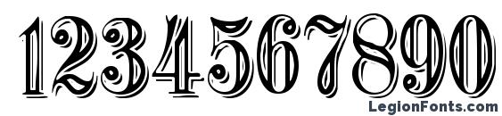 EmbossedGermanica Font, Number Fonts