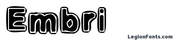 шрифт Embri, бесплатный шрифт Embri, предварительный просмотр шрифта Embri
