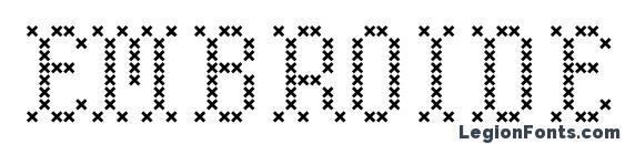 Embroidery Font