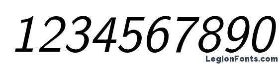 Emil Oblique Font, Number Fonts