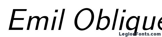 Emil Oblique Font