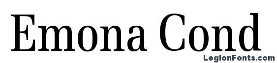 Emona Cond font, free Emona Cond font, preview Emona Cond font