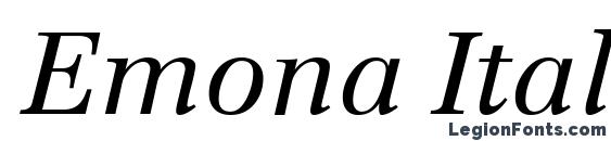 Emona Italic font, free Emona Italic font, preview Emona Italic font