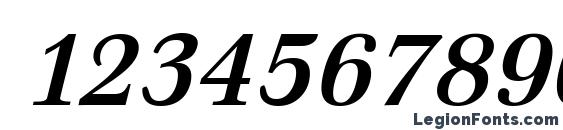 Emona SemiBold Italic Font, Number Fonts