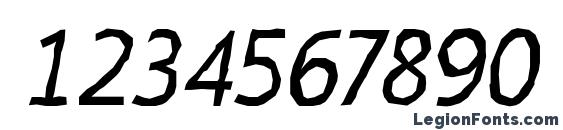 Emory Italic Font, Number Fonts